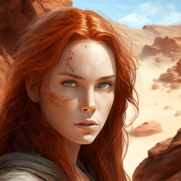 Портрет девушки в пустыне