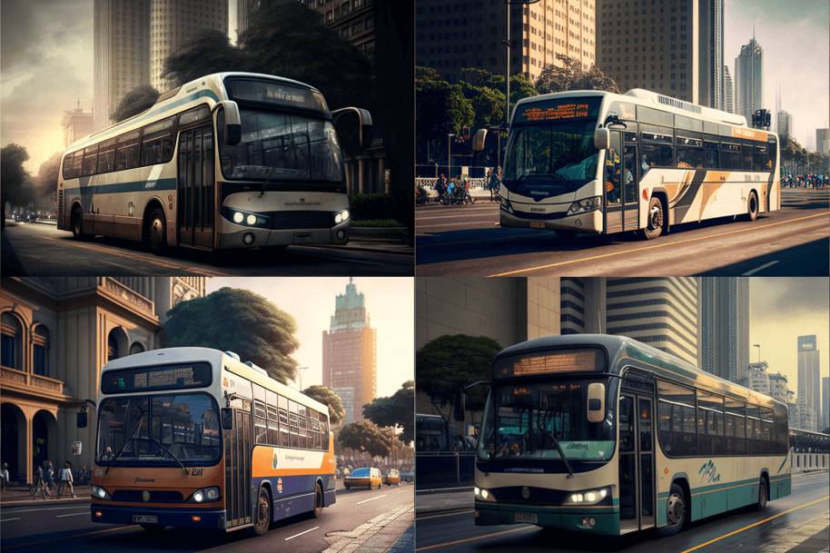 Городской транспорт Джакарты Midjourney
