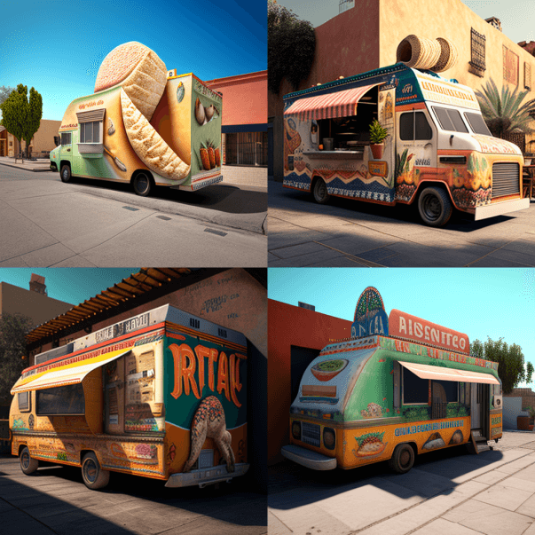 Мексиканский грузовик с едой Midjourney